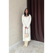 Markano Kemerli Triko Elbise