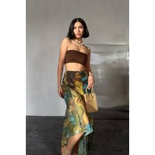 Markano Baskılı Lastikli Etek