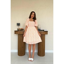 Markano Kare Desenli Yazlık Elbise