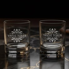Premium Kutulu Hediyelik 2’li Bourbon Viski Reserve Isim Yazılı Bardaklar