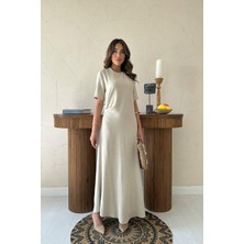 Markano Pileli Bisiklet Yaka Elbise