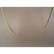 Erkek Gold Ottoman Kübik Çelik Kolye Zincir