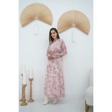 Markano Şanzelize Çiçek Desenli Elbise