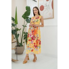 Markano Çiçek Desenli Yazlık Elbise