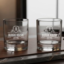 Arkadaşa Özel Kutulu 2’li Isim Yazılı Bourbon Classic Viski Bardakları