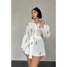 Markano Vual Metraj Nakış Kuşaklı Gömlek