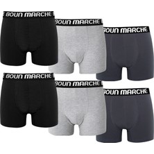 Erkek Boxer Likralı Premium 6'lı Kutu Catch