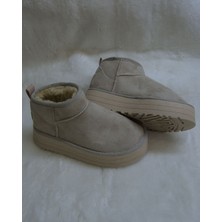Kadın Kalın Taban Ultra Mini Süet Bot Kışlık Bot & Bootie