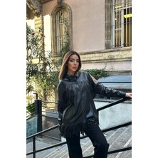 Markano Püsküllü Deri Gömlek