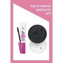 Max Hold Brow Glue - Şeffaf Kaş Sabitleyici ve Long Wear Finishing Powder Seti