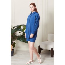 Soft %100 Koton Kumaş Şort Gömlek Takım