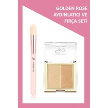 Nude Look Face Tapered Brush - Konik Yüz Fırçası ve So Glow Highlighter Duo No: 102 Sunshine - Aydınlatıcı  Seti