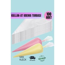 100’LÜ Kullan At Krema Torbası – Pasta, Kek, Kurabiye ve Krem Şanti Süsleme Poşeti Small