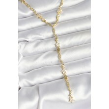 Pirinç Gold Renk Kadın Manifest Kolye