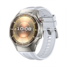 Huawei Watch Gt6 Pro 46MM Ile Tam Uyumlu Kordon Metal Tokalı Yumuşak Silikon Kordon Kayış