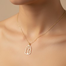 Tabitala TabiTela 14 ayar altın kolye ucu kapı GM801 1 gr