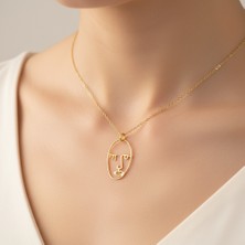 Tabitala TabiTela 14 ayar altın kolye ucu yüz GM372 1 gr