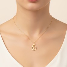 Tabitala TabiTela 8 ayar altın kolye ucu nota GM1208 0.5 gr