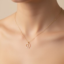 Tabitala TabiTela 14 ayar altın kolye ucu "Q"harfi GM692 1 gr