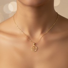 Tabitala TabiTela 14 ayar altın kolye ucu kız GM1054 1 gr