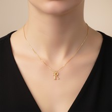 Tabitala TabiTela 14 ayar altın kolye ucu "R"harfi GM648 1 gr