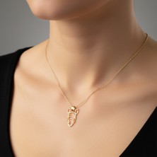 TabiTela 14 ayar altın kolye ucu gergedan GM2445 1 gr