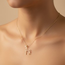 Tabitala TabiTela 14 ayar altın kolye ucu zürafa GM305 1 gr