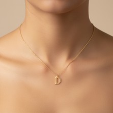 Tabitala TabiTela 14 ayar altın kolye ucu "D"harfi GM627 1 gr