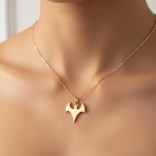 TabiTela 14 ayar altın kolye ucu yırtıcı yarasa   GM2139 1 gr