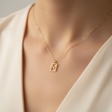 Tabitala TabiTela 14 ayar altın kolye ucu "M"harfi GM688 1 gr