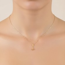 Tabitala TabiTela 14 ayar altın kolye ucu "I"harfi GM636 1 gr