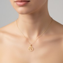 Tabitala TabiTela 8 ayar altın kolye ucu ağaç GM104 1 gr