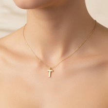 Tabitala TabiTela 14 ayar altın kolye ucu "T"harfi GM613 1 gr