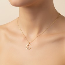 Tabitala TabiTela 14 ayar altın kolye ucu ay GM124 1 gr