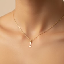 Tabitala TabiTela 14 ayar altın kolye ucu "I"harfi GM637 1 gr