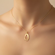 Tabitala TabiTela 14 ayar altın kolye ucu kız GM1067 1 gr