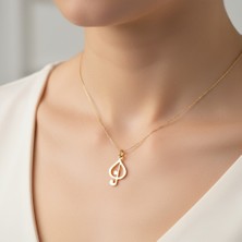 Tabitala TabiTela 14 ayar altın kolye ucu nota GM13 1 gr