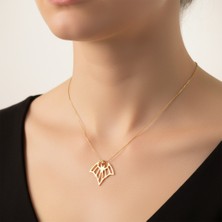 TabiTela 8 ayar altın kolye ucu yırtıcı yarasa   GM2121 1 gr