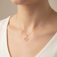 Tabitala TabiTela 14 ayar altın kolye ucu yaprak GM34 1 gr