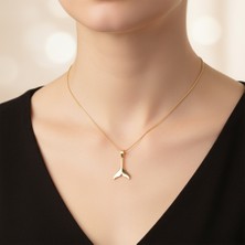 Tabitela 8 Ayar Altın Kolye Ucu Balina Kuyruğu   GM2569 1 gr