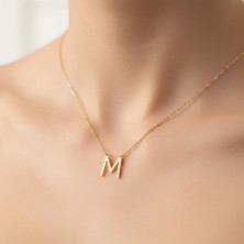 Tabitala TabiTela 14 ayar altın kolye ucu "M"harfi GM687 1 gr