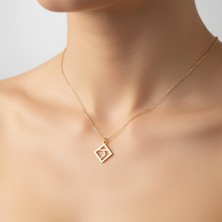 Tabitala TabiTela 8 ayar altın kolye ucu kare GM09 1 gr