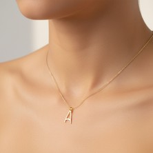 Tabitala TabiTela 8 ayar altın kolye ucu "A"harfi GM141 1 gr
