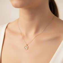 Tabitala 14 Ayar Altın Kolye Ucu "N"harfi GM268 1 gr