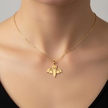 TabiTela 14 ayar altın kolye ucu yırtıcı yarasa   GM2136 1 gr