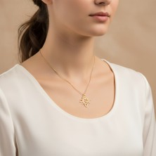 Tabitala TabiTela 14 ayar altın kolye ucu güneş GM434 1 gr