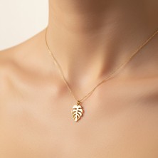 Tabitala TabiTela 14 ayar altın kolye ucu yaprak GM391 1 gr