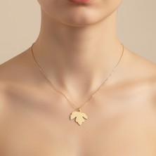Tabitala TabiTela 14 ayar altın kolye ucu yaprak GM30 1 gr