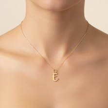 Tabitala TabiTela 14 ayar altın kolye ucu "E"harfi GM748 1 gr