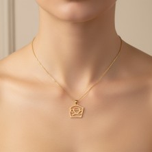 TabiTela 14 ayar altın kolye ucu kahve fincanı   GM1860 0.5 gr